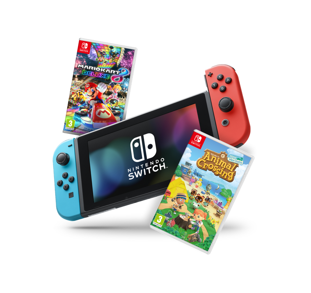 Un cadeau : Nintendo Switch + 2 jeux