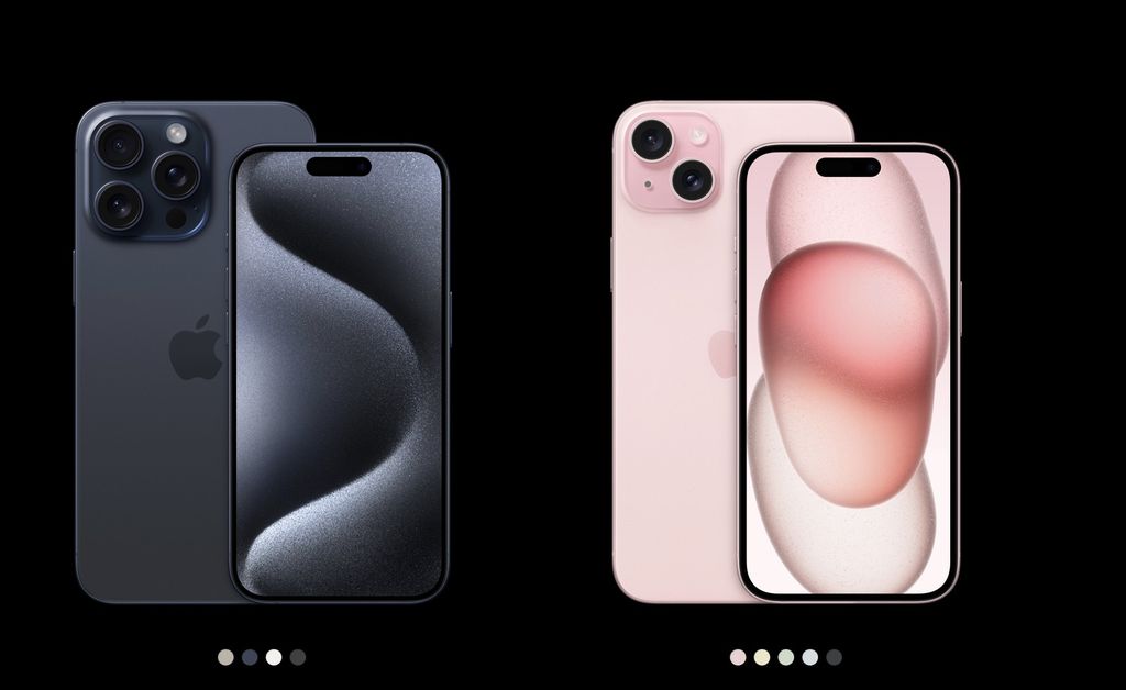 L'iPhone 15 Pro à gauche et l'iPhone 15 à droite : comparer ou choisir un iPhone reconditionné en Belgique