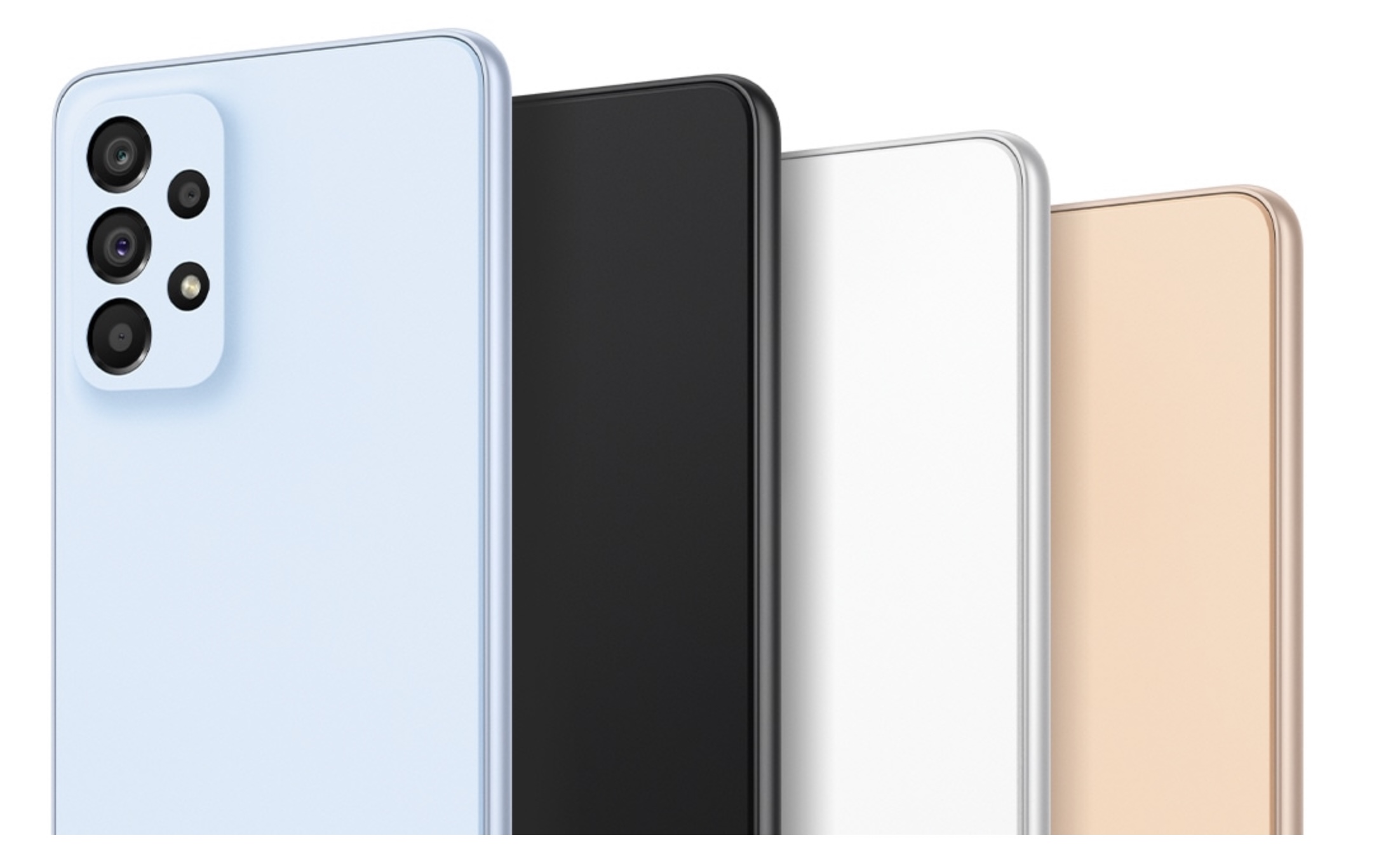 Les 4 coloris du Galaxy A33 de Samsung de dos
